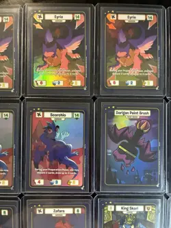 2025 Upper Deck Neopets Champions of Meridell TCG LOT 17 Cards IN TOP LOADERS - Image 3