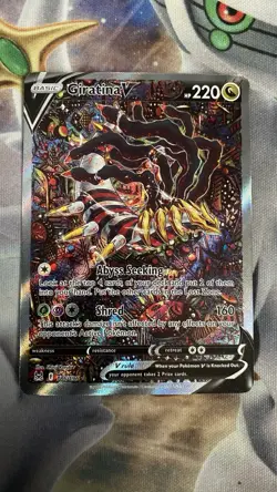 Giratina v Alt Art Sword & Shield Lost Origin Holo Ultra Rare Card 186/196 - Image 1