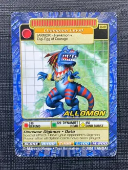 BO-191 Allomon Digimon Card Digi-Battle Series 4 2001 Bandai - Image 1