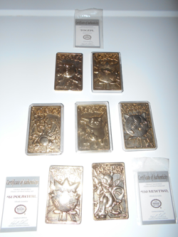 1999 Burger King 23karat gold plated POKEMON 7 CARD LOT WITH DAMAGED BALLS - Image 1