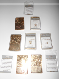 1999 Burger King 23karat gold plated POKEMON 7 CARD LOT WITH DAMAGED BALLS - Image 4