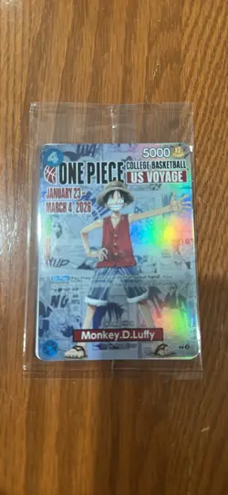 New SEALED One Piece College Basketball US Voyage Promo Card RUTGERS. - Image 1