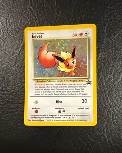 2000 Pokemon Eevee #11 Black Star Promo Pokemon Card TCG WOTC - Image 2