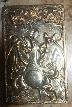 Charizard 23K Gold Plated Card 1999 Burger King Pokemon, - Image 1