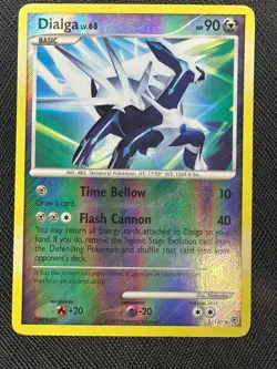 Dialga Diamond and Pearl #1/130 Reverse Holo Holo Rare Pokemon Card - Image 1