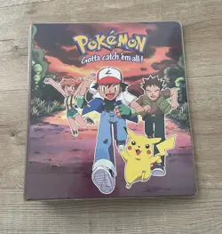 Pokemon Ash Trading Card Album Vintage 1997 3 Ring Binder Organizer - Image 1