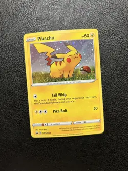 FART SWIRL Pokemon Pikachu SWSH039 Cosmo Holo Rare Black Star Promo Card NM - Image 4