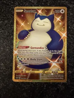 Pokemon Gold Snorlax Full Art Chilling Reign Secret Rare Card 224/198 - Image 1