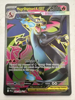 Full Art Mega Charizard x EX Holofoil 109/094 Phantasmal Flames NM Pokemon Card - Image 1