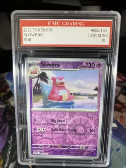 SLOWBRO FOIL 080/165 Pokemon 2023 Card GRADED 10 MINT TCG CCG - Image 1