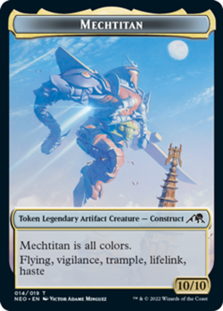 MTG Mechtitan Token, Light Play, English Kamigawa: Neon Dynasty - Image 1