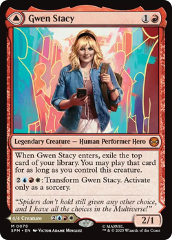 MTG magic 1x Gwen Stacy (M/NM) Marvel's Spider-Man - Image 1