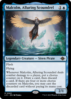 Malcolm, Alluring Scoundrel #63 | NM | The Lost Caverns of Ixalan Magic MTG - Image 1