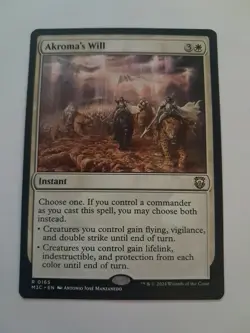 Akroma's Will NM MH3 Commander Magic the Gathering MTG Modern Horizons 3 - Image 1