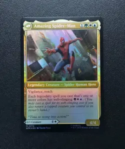 Peter Parker Amazing Spider Man mtg Foil Mythic 0010 Spider-Man - Image 3