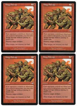 Mogg Salvage x4 4x 2000 Nemesis PLAYSET Red Uncommon Instant MTG NM AZ1 - Image 1