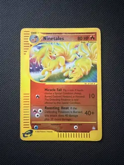 Ninetales 25/147 Reverse Holo – Aquapolis E-Series 2002 – Vintage Pokemon LP - Image 1