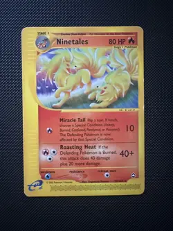 Ninetales 25/147 Aquapolis Rare Non-Holo WOTC e-Reader Pokemon Card LP - Image 1