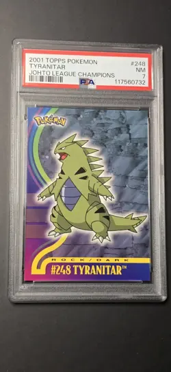 Topps Pokemon Johto League Champions Non Holo #248 Tyranitar PSA 7 - Image 1