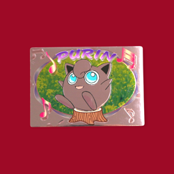 JIGGLYPUFF (PURIN)--JAPANESE MEIJI EMBOSSED PROMO FOIL POKEMON CARD - Image 1