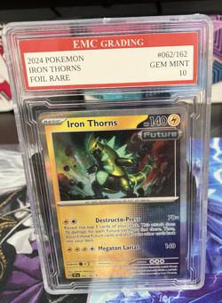 IRON THORNS #062/162 RARE FOIL Pokemon 2024 Card GRADED 10 MINT TCG CCG - Image 1