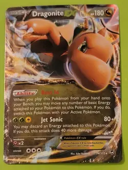 Dragonite EX 74/111 Ultra Rare XY - Furious Fists Pokemon - Image 1