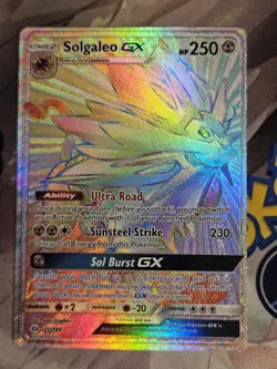Solgaleo GX - 155/149 Secret Rainbow Rare Sun & Moon Base Set VLP - Image 1