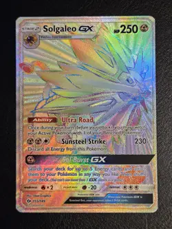 Solgaleo GX - 155/149 Secret Rainbow Rare Sun & Moon Base Set VLP - Image 2