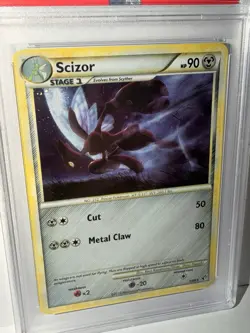 Pokemon Scizor Undaunted Holo Rare #7 PSA 7 NM - Image 1
