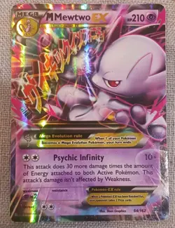M Mewtwo EX 64/162 Pokemon TCG XY Breakthrough Promo (see Photos) - Image 1