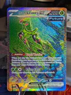 Pokemon TCG Temporal Forces: Iron Leaves ex 203/162 Special Illustration Rare 🔥 - Image 1