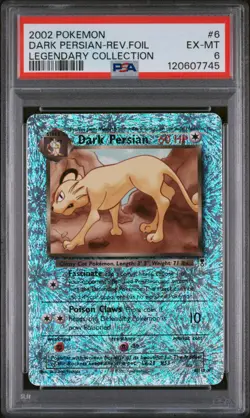 Dark Persian Reverse Holo 6/110 Legendary Collection Pokemon PSA 6 - Image 1
