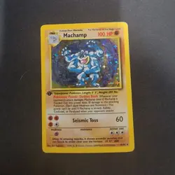 Pokemon Machamp Holo Rare Unlimited Base Set 8/102 1999 100HP - Image 1