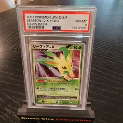 LEAFEON LV.X - HOLO UNLIMITED - PSA 8 - 2007 Pokemon JPN D&P 4- Dawn Dash - Image 1