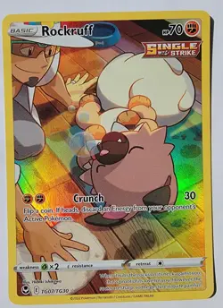 Rockruff 2022 Pokemon #TG07 FULL ART - Silver Tempest - NEAR MINT - MINT!! - Image 1