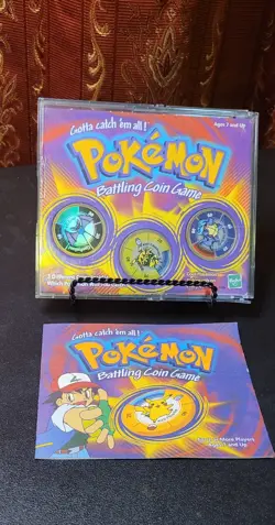 Pokemon Battling Coin Game Case with Haunter coin Hasbro 1999 vintage used read - Image 1