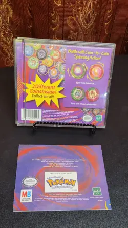 Pokemon Battling Coin Game Case with Haunter coin Hasbro 1999 vintage used read - Image 2
