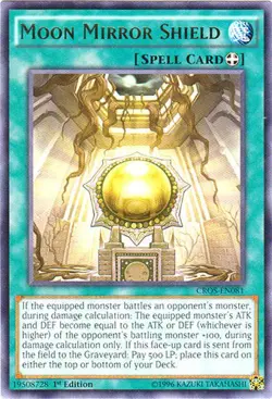 1x (P) Moon Mirror Shield - CROS-EN081 - Rare - 1st Edition YuGiOh - Image 1