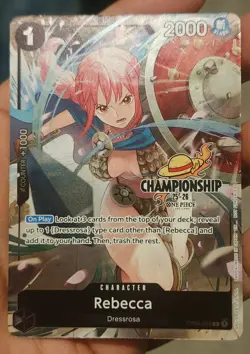 One Piece Rebecca OP04-092 Championship 25-26 Promo Card - Image 2