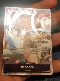One Piece Rebecca OP04-092 Championship 25-26 Promo Card - Image 4