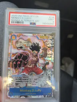 Namco Monkey D. Luffy OP11-118 Alternate Art Foil Secret Rare English PSA 9 - Image 1