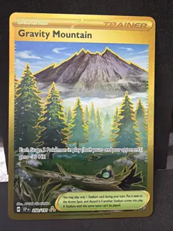 Pokemon TCG Gravity Mountain Trainer Surging Sparks Gold, Card 250/191 - Image 1