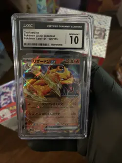 🔥🔥 CGC GEM MINT 10 Charizard EX 006/165 Japanese 151 Double Rare Pokemon Card - Image 1