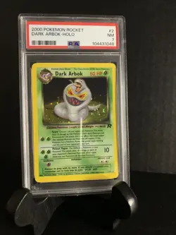 PSA Graded Pokemon Cards Holographic - Dark Arbok, Vaporeon, Fearow, and Koga - Image 1