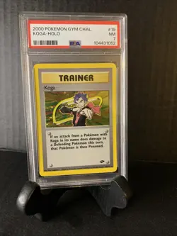 PSA Graded Pokemon Cards Holographic - Dark Arbok, Vaporeon, Fearow, and Koga - Image 2