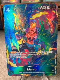 ONE PIECE CARD GAME TCG - MARCO PRB02-008 SR ALT ART NEAR MINT / MINT ENGLISH - Image 1