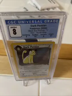 Vintage Dark Persian 17 HP Pokemon Card Black Star Promo, No HP Error, CGC 8 - Image 3
