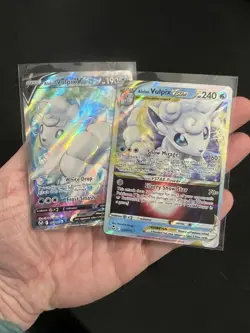 2 Card Lit Alolan Vulpix Full Art Pokemon Card Collection Vstar NM - Image 1