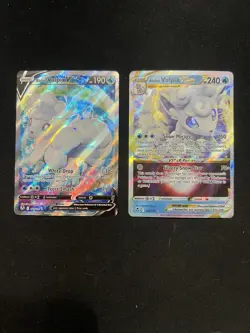 2 Card Lit Alolan Vulpix Full Art Pokemon Card Collection Vstar NM - Image 2