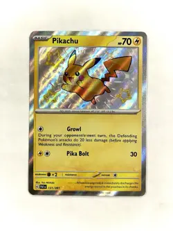 Pikachu 131/091 Paldean Fates Baby Shiny Holo Pokemon TCG Card NM - Image 1